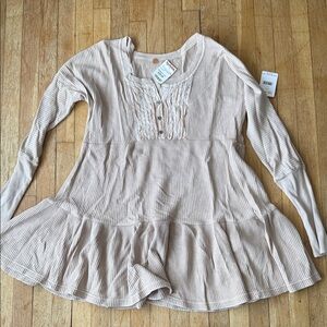 NWT FREE PEOPLE THERMAL Long Sleeve Top